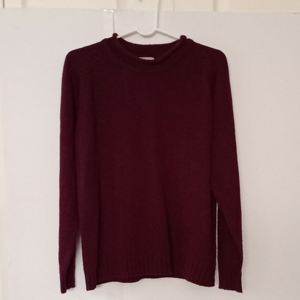 Basic Editions Elegant Burgundy Women's Sweater - Size (LX)